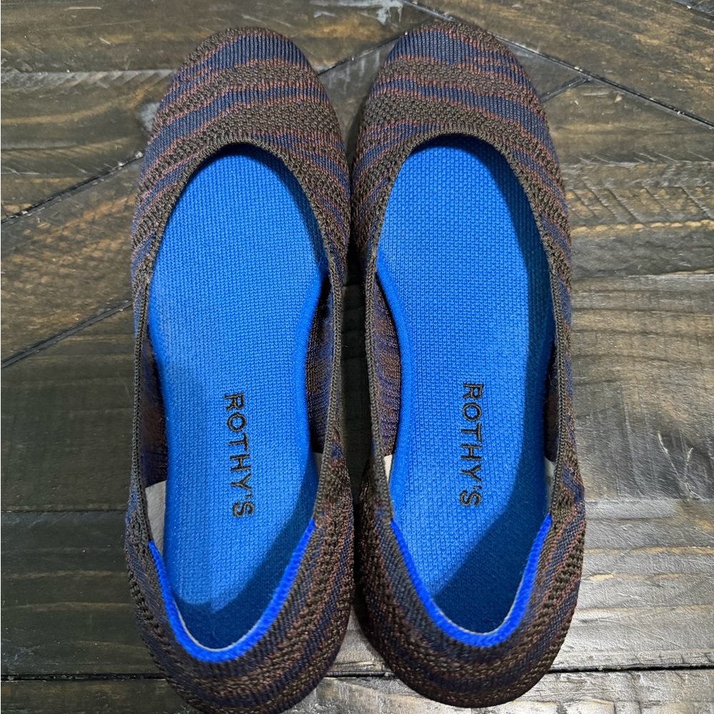 Rothy's Women's Blue and Brown Flats